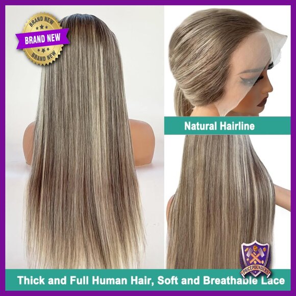 13x6 Lace Front Human Hair Wig 180% Density Glueless HD Transparent main image 5
